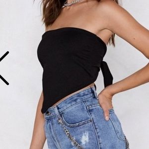 Nasty Gal Black Bandana Top